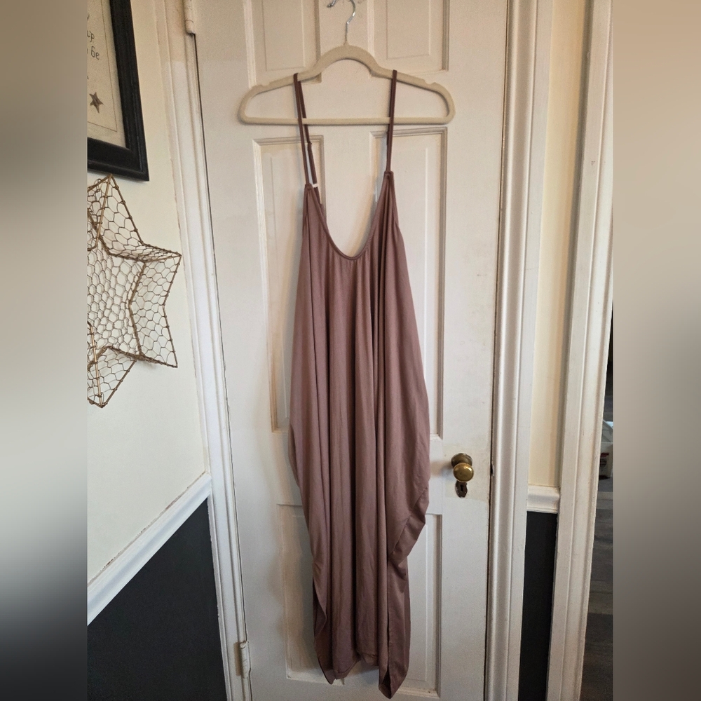 Love Nation Warm Taupe Dress With Pockets